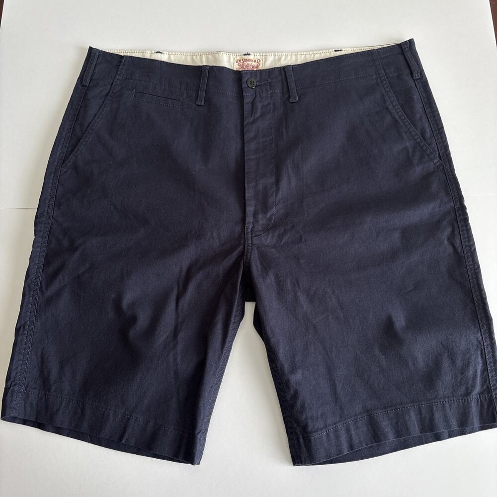 Levi's Strauss Co. Navy Chino Shorts 9" Inseam Outdoors Casual‎ Preppy Mens 38